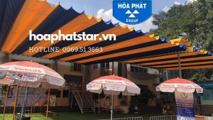 mái che lượn sóng sân mầm non tại hà nội
